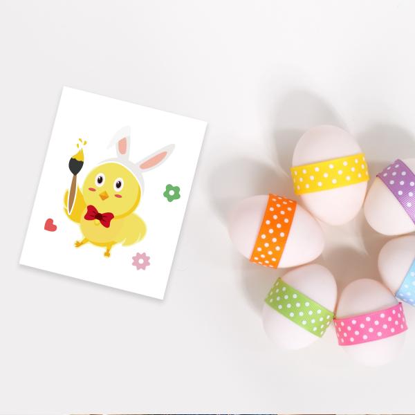 Silk Screen Printing Easter Egg Stickers Easter Bunny Children DIY 128gram
