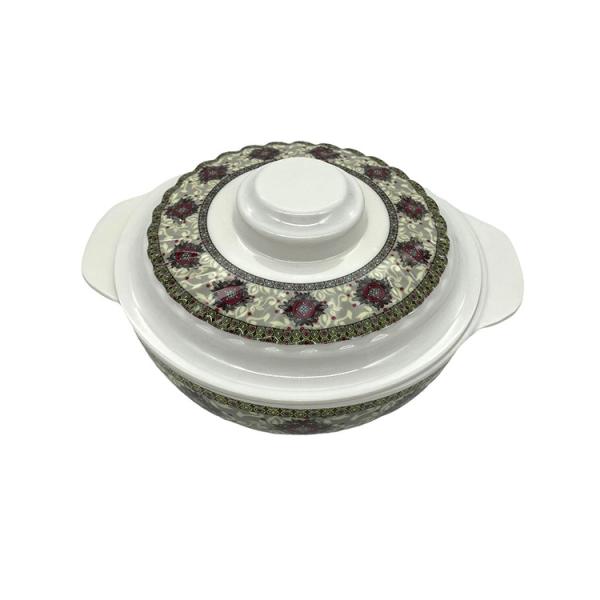 Ripple Melamine Salad Bowl With Lid Non Toxic 7.5 531 Series CE