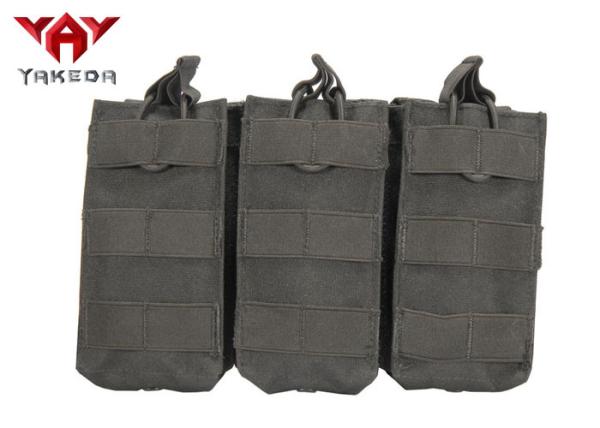 Military Molle Gear Accessories Compatible Open Top Triple Mag Pouch For M4 M17 AK47 Magazine