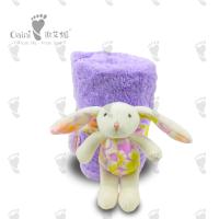 Cópia amigável Bunny Purple Personalized Baby Blankets do grupo do fundamento do bebê de Eco