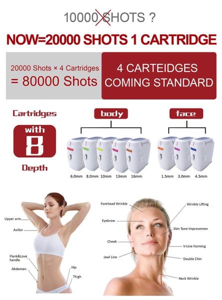 Leadbeauty 3 Year Warranty hifu 3d portable 8 cartridges 20000 shots face lift tightening wrinkle removal equipment 3d