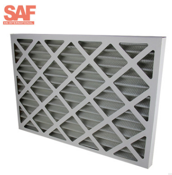 Pleated Industrial Air Filter Cardboard Frame G4 Cotton Hvac Oven Low Energy Consumption