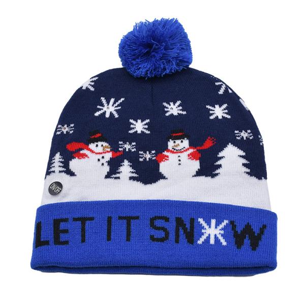 Custom Wool Merino Knit Beanie Hats Casual Occasion For Adults