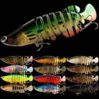 13 couleurs 10,5 cm/18,6 g 3D yeux appât pour poisson-dragon immergé huit appât de pêche multi-articulé