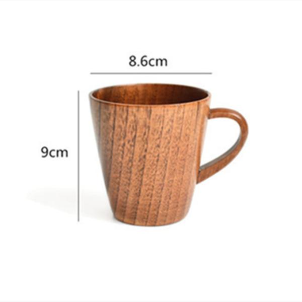 Tasses en bois solides modernes 350ml naturel 400ml de boissons