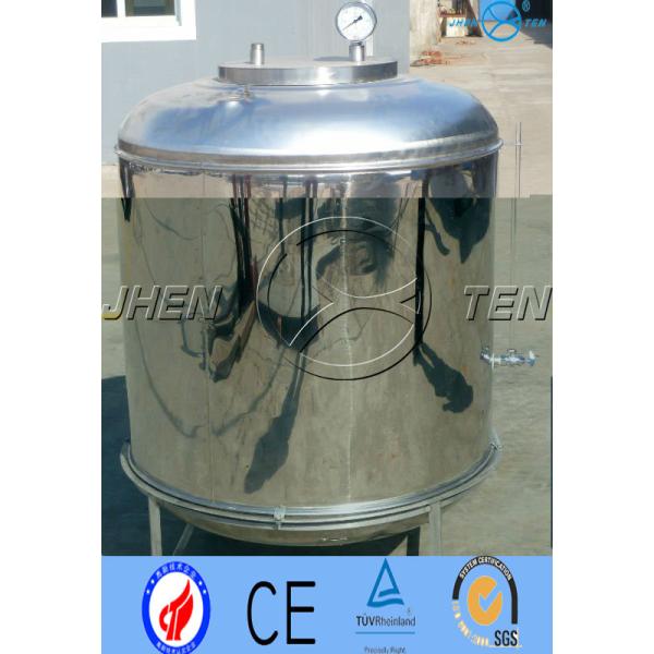 Aseptic Tank Stainless Steel Pressure Vessel  Pure Water Alcohol / Juice