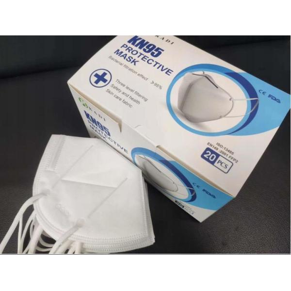 Foldable Disposable Respirator Mask , Easy Carrying White Surgical Mask