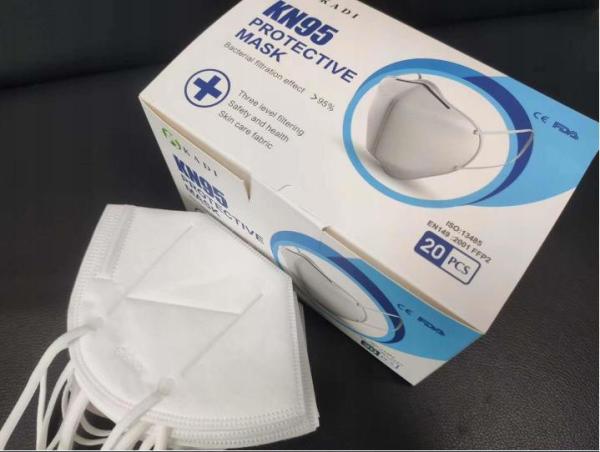 Foldable Disposable Respirator Mask , Easy Carrying White Surgical Mask