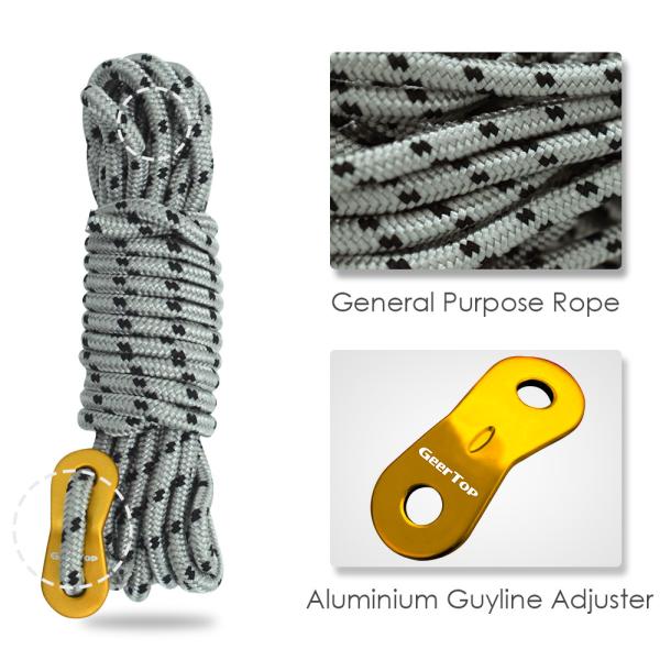 MulitiFunction Windproof Nylon Cord 5m Camping Guy Ropes