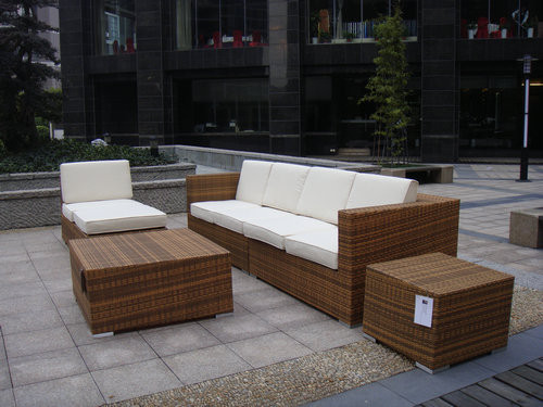  7pcs PE wicker garden furniture