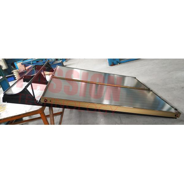 calentador de agua solar a presión el tanque blanco de la placa plana 300L, colector plano Titanium azul