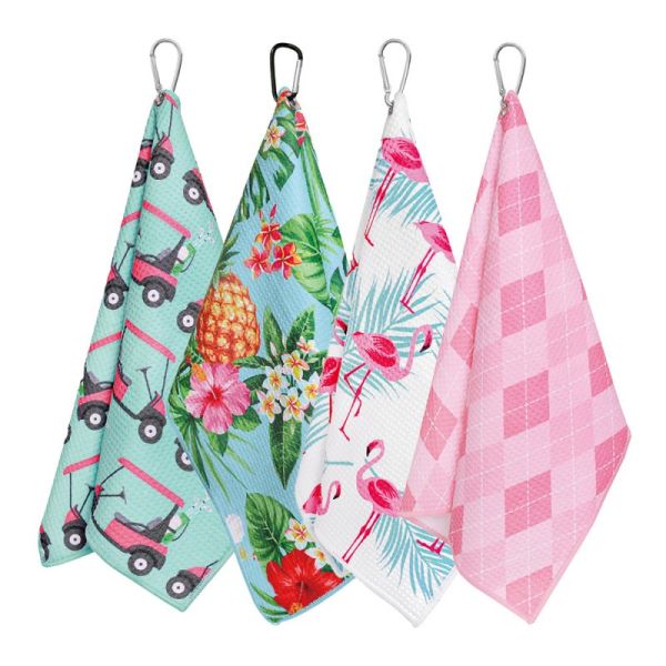 Sublimation Cooling Microfiber Golf Towel Custom Logo Printed