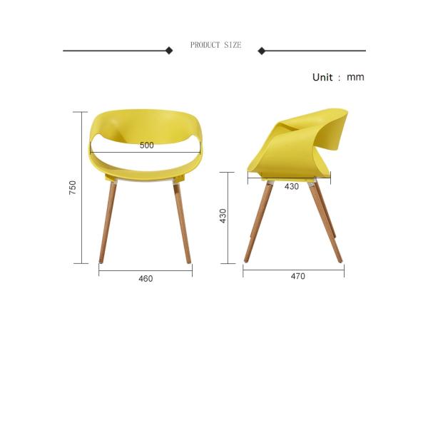 Modern leisure dessert shop dining chair business negotiation clear bar chair high stool coffee shop Nordic simple chair