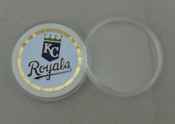 KC Royals Personalized Coins By Brass Stamped With Diamond Cut Edge And 2.0 Inch