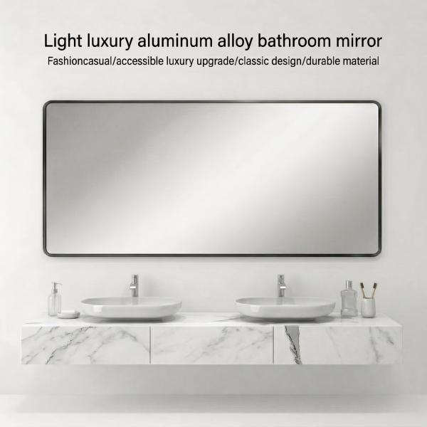 Kingstin Custom LED Bathroom Mirror Aluminum Frame Anti-Fog 3-Color RGB Wall Vanity Mirror