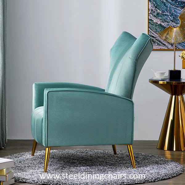 Italian Style  Hotel Villa 1040mm 700mm Leather Single Seater Couch