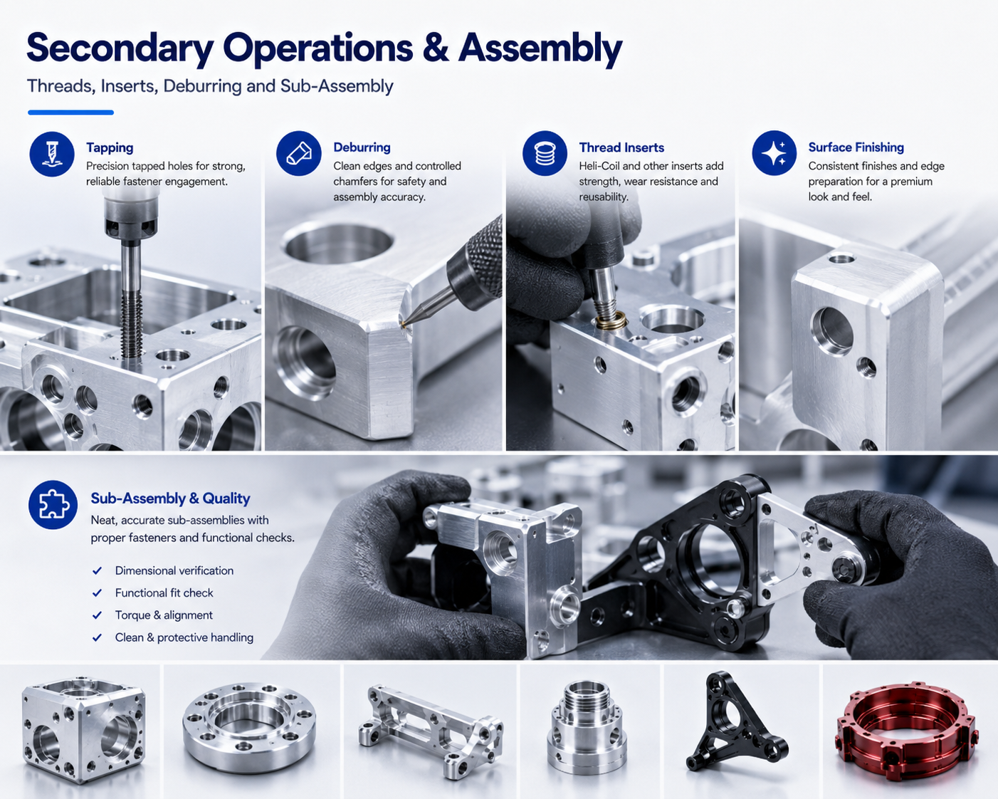 High Precision Custom Aluminum CNC Parts with 5-Axis Machining for Prototype to Mass Production