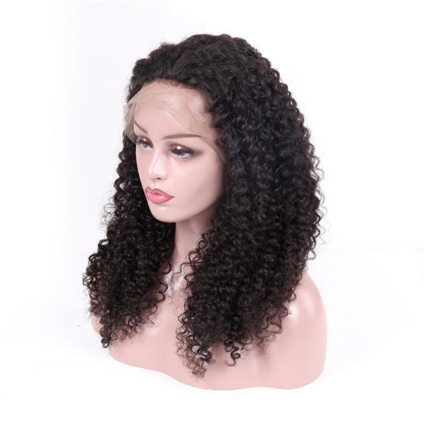 Парики шнурка волос девственницы черноты двигателя реальные, 100 курчавых человеческих полных париков шнурка Кинкы