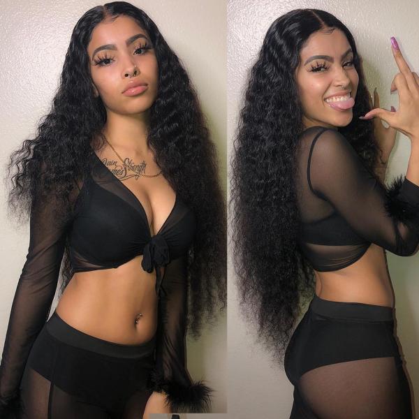 10A Grade Malaysian Hair Extensions For Women / Deep Wave Human Hair Bundles