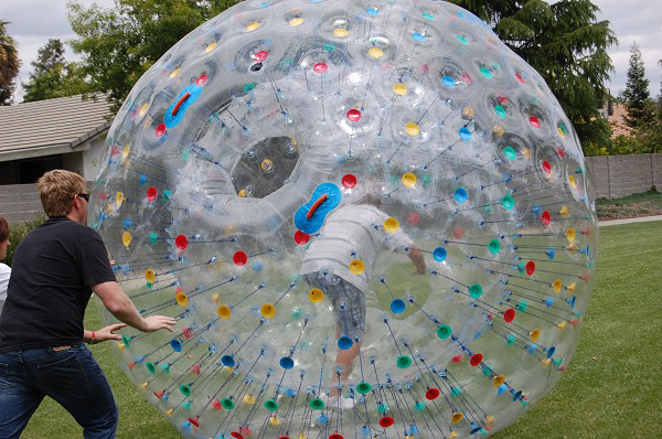Grass 0.8mm PVC Inflatable Human Sized Hamster Ball For Playground