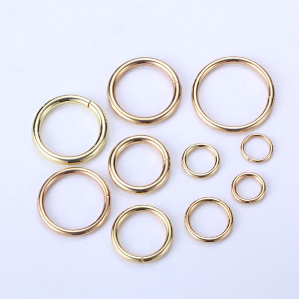 Gunmetal Handbag Rings Hardware SUS304 Stainless Steel D Round Ring Non Welded