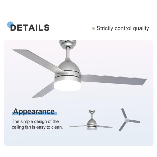 Tira que escurece velocidades modernas do mudo 6 do fã de teto do diodo emissor de luz do motor 220V da C.C.