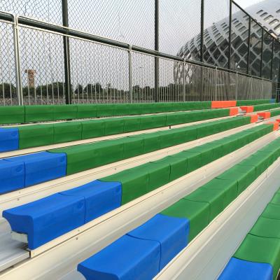 Multi Color Aluminum Bleacher Bench With Plastic Seats Corrosion Resistant