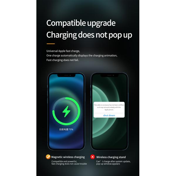 Magnetic Charging Mobile Phone Car Holder 15w Wireless Car Charger Mount Auto-sensing Car Phone Holder