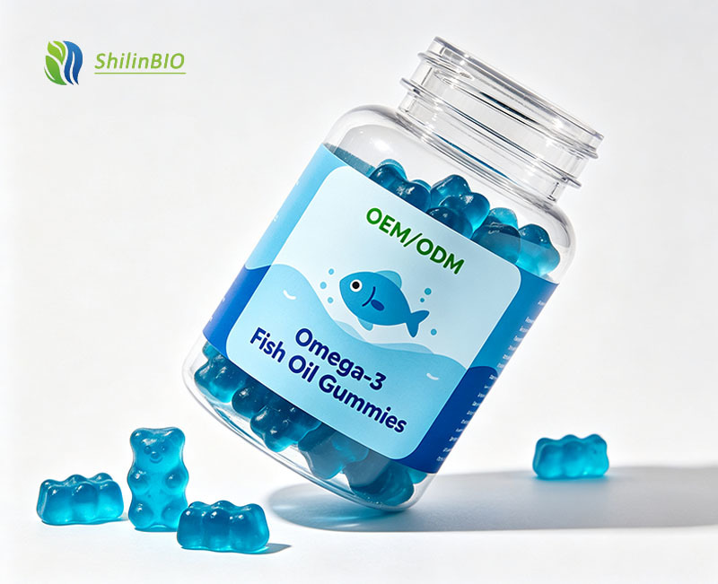 SLBIO Private Private Label Omega-3 Fish Oil Gummies EPA DHA Support Brain Eye Bone Health  for Adults Teenagers