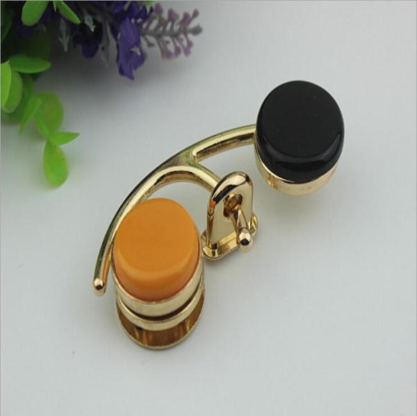Purse hardware metal multi-colorful decorative gold metal clip lock with nickel free