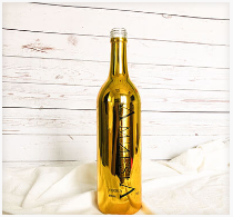 Шардоне 750 мл. Стеклянная бутылка на заказ с бургундской формой и пробкой