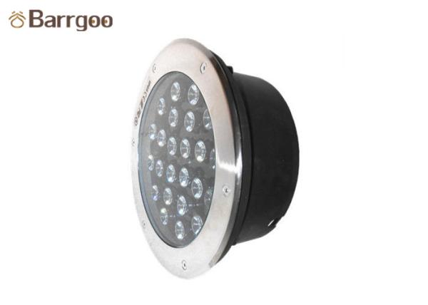 24w Round Led Underground Light Garden Path Buried Ip67 In Black Color