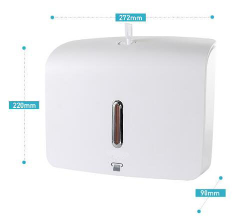 ABS Plastic Hand Paper Dispenser , Hand Cleaning Folded Toilet Paper Dispenser