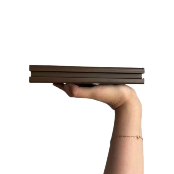 Solid Co Extruded WPC Decking Panel Natural Grain Non Toxic 140*18mm