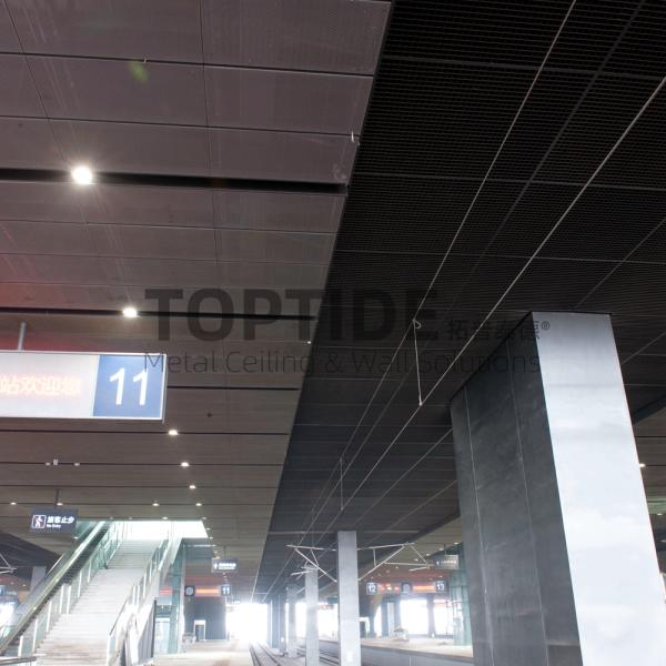 0.6mm Thick Aluminum Ceiling Board Powder Coated Decorative Pressed Metal Sheets 300×300mm