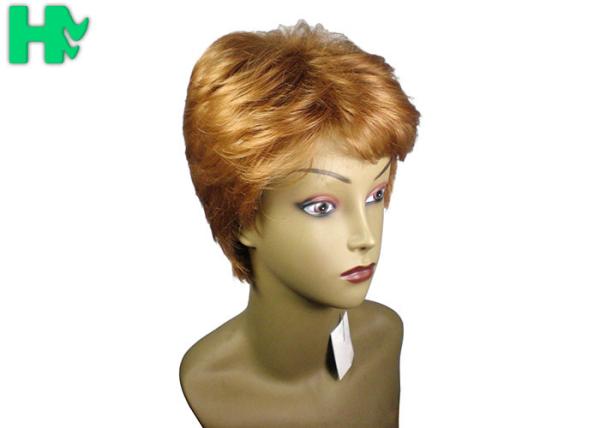 Natural Straight Short Synthetic Wigs / Non Lace Front Wigs Non - Remy Hair