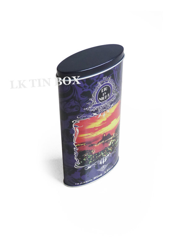 0.23mm Thickness Gift Oval Tin Box Custom Logo Print For Candy / Coffee Packaging
