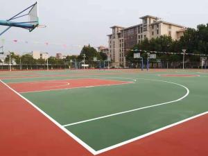 Soundproof Outdoor Badminton Court Flooring SPU Coating