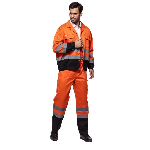 Professional High Visibility Uniforms Hi Vis Orange / Yellow Multi Functional For Outdoor