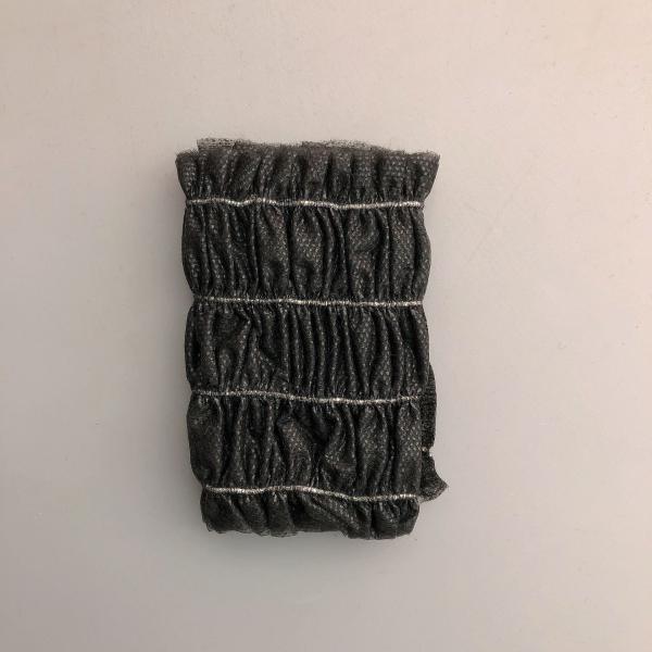 Disposable Non Woven Elastic Hairbands Premium PP Ruffled Headband White Black Pink for Spa Facials