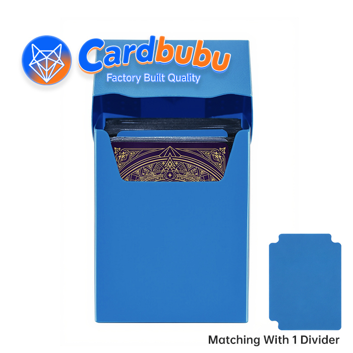 Personalized Secure Plastic Deck Box Secure Blue Trading Card Hard Case