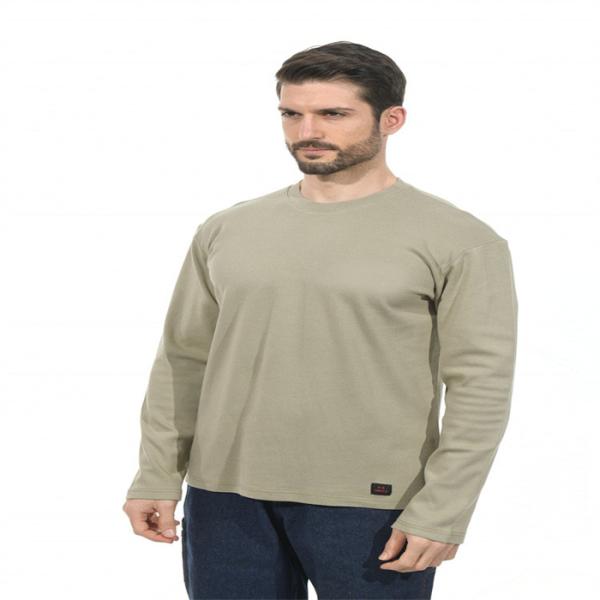 UL рубашек NFPA2112 FR Henley 100% хлопок хаки аттестовал пользу людей