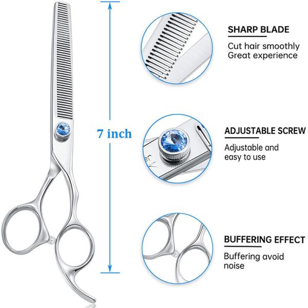 Forged Steel Salon 30 Teeth Sharp Dog Hair Trimming Scissors