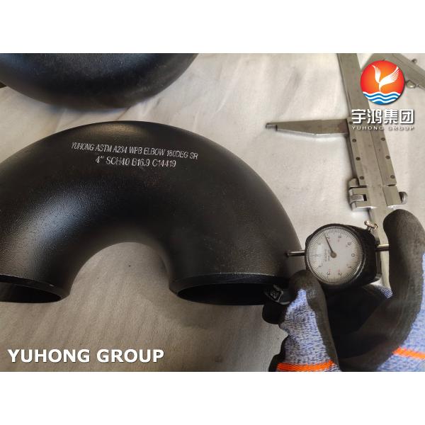 ASME SA234 WP9 CL1 Radio corto 180 grados Codo ASME B16.9 para petroquímica
