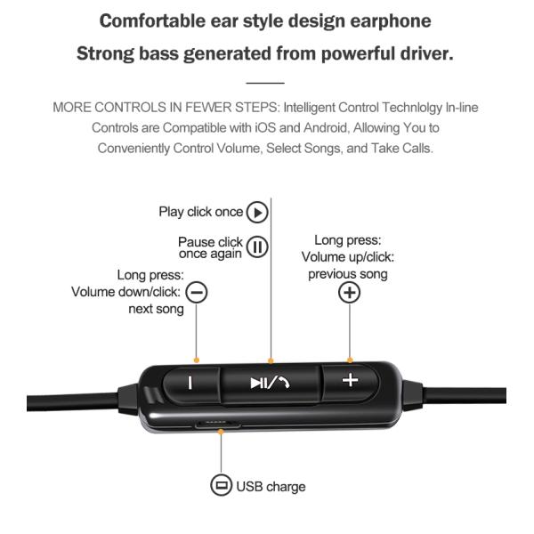 Magnetic EDR Wireless Stereo Earphone 15m Durable Bluetooth Headset