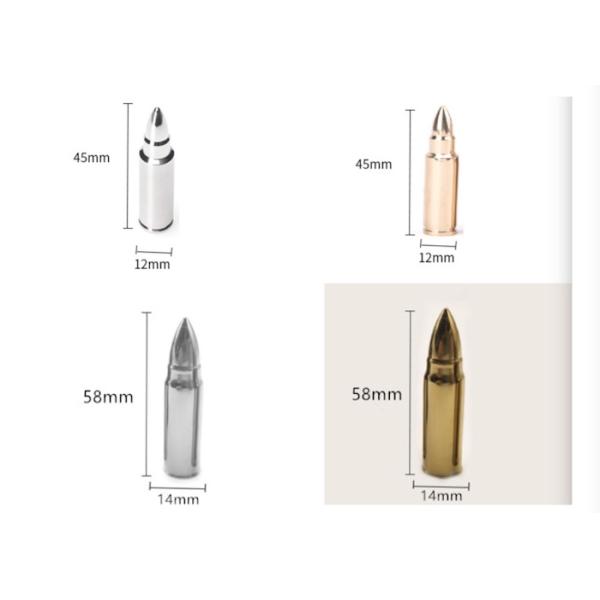 45*12MM SS304 Bullet Metal Retro Cooler Silver Mirror Polishing