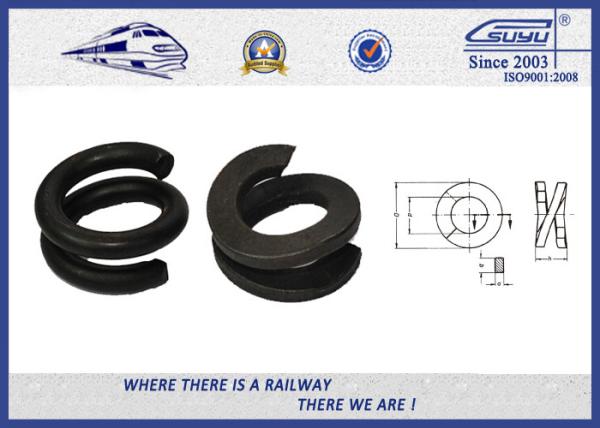 70# / 65Mn Double Coil Spring Locking Washer For Fastening Rails