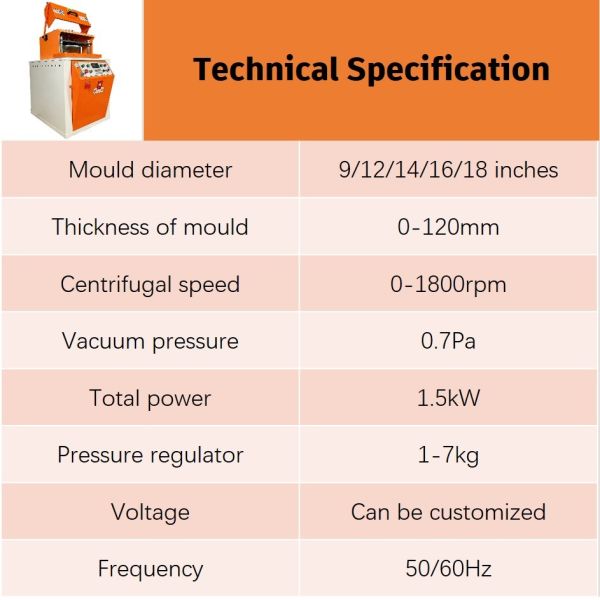 Vacuum Casting Machine for Silicone Rubber Mould Spin Casting Machine for Zinc Sport Medal Marathon Medal