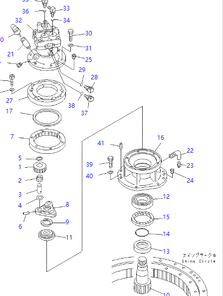 PC50UU Swing Motor Swing Device 20U-26-00021 708-7T-11240 for Excavator