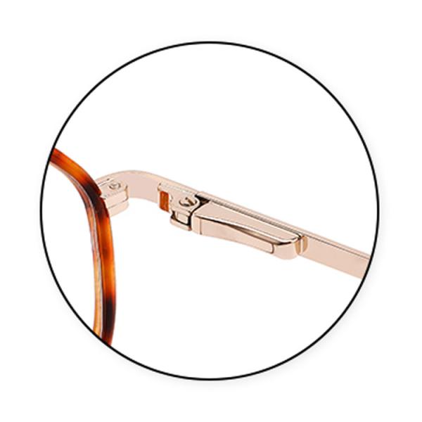 53mm Lens Round Floral Metal Optical Frame For Women Anti Blue